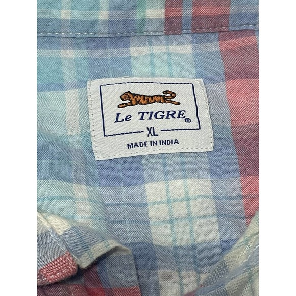 Le Tigre Short Sleeve Button Down Shirt Size XL - Picture 2 of 6